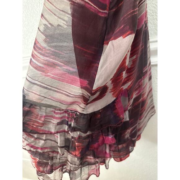 Free People Oaxaca Water Color Silk Beaded Dress, Womens Small. Silk - Picture 5 of 7